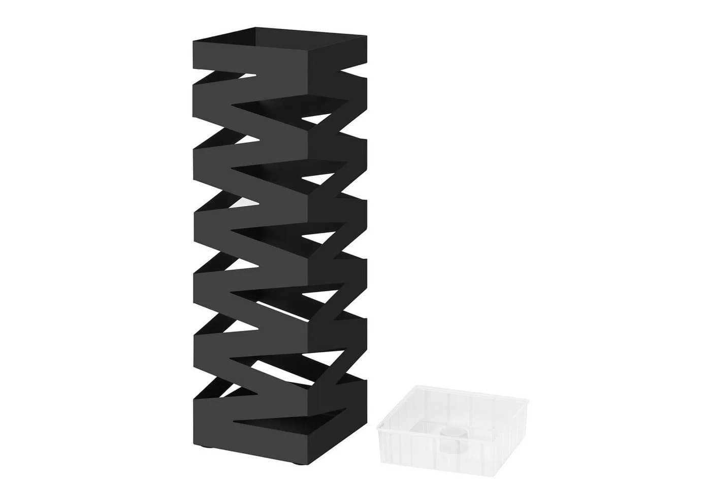 SONGMICS Schirmständer Quadratisch Mit Haken Schwarz - Bild 2