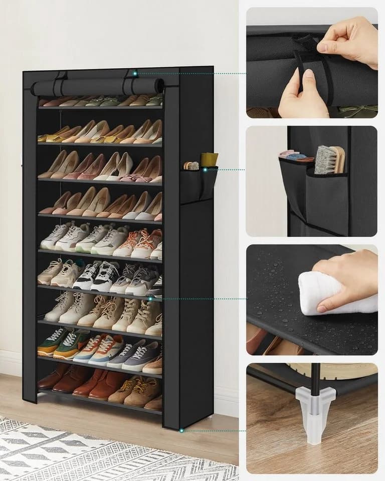 SONGMICS Schuhregal 10 Ebenen für bis zu 40 Paar Schuhe - Bild 3