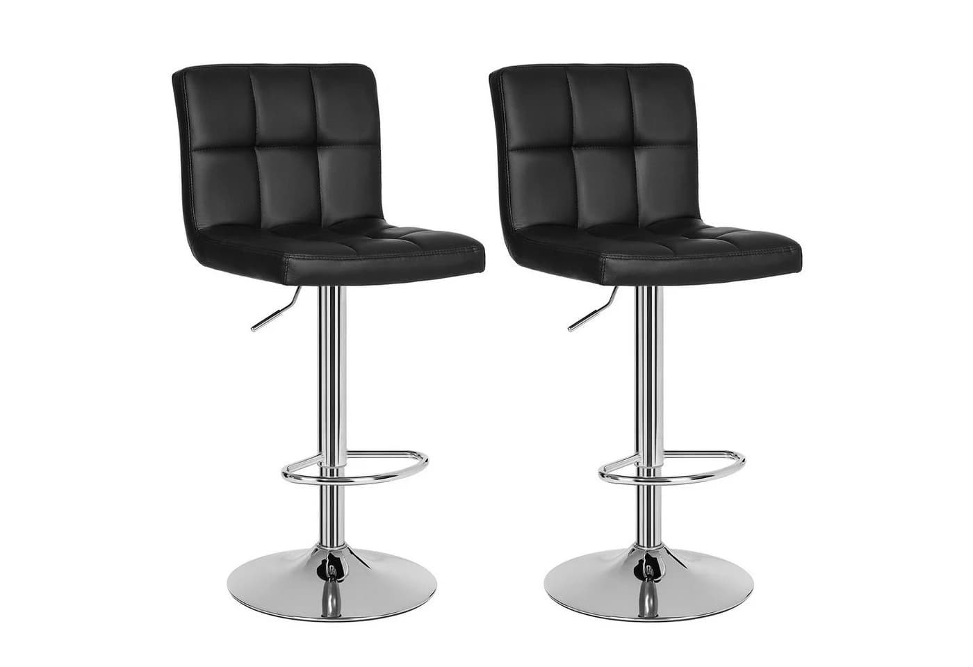 SONGMICS Barhocker LJB64B Schwarz mit Lehne höhenverstellbar - Bild 2