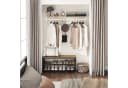 VASAGLE Wandgarderobe mit Ablage und Haken Weiß Bild 5
