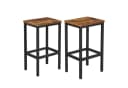VASAGLE Barhocker Set 2er Braun Holzspanplatte Stahl Bild 2