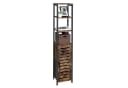 VASAGLE Hochschrank Standregal mit Schrank und 3 Ablagen, Industrie-Look Bild 2