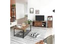 VASAGLE Hochschrank Standregal mit Schrank und 3 Ablagen, Industrie-Look Bild 3