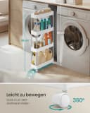 SONGMICS Beistellwagen 4 Ebenen mit 6 Haken Weiß Bild 5
