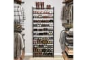 SONGMICS Schuhregal Schwarz 12 Ablagen Stapelbar Bild 3
