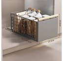 GarveeMore Küchenorganizer-Set Neu Spülbeckenregal aus Kohlenstoffstahl Ausziehbar Aufbewahrungsregal Bild 1