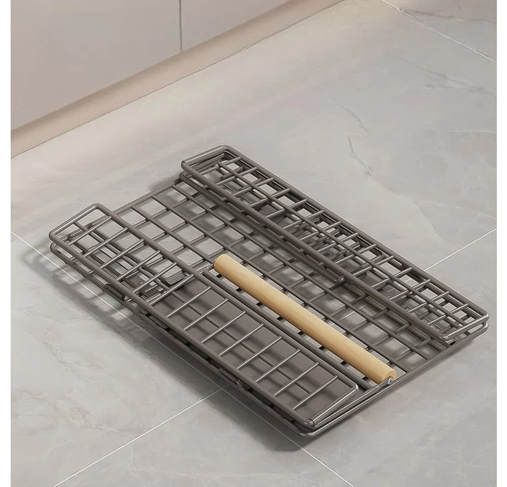 GarveeMore Küchenorganizer-Set Neu Spülbeckenregal aus Kohlenstoffstahl Ausziehbar Aufbewahrungsregal - Bild 4