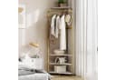 GarveeMore Garderobenständer Eckgarderobe Gold 4 Ablagefächer Bild 1