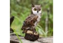 GarveeMore Gartenstatue Eule 7 Zoll Harz Braun Realistisch Bild 1