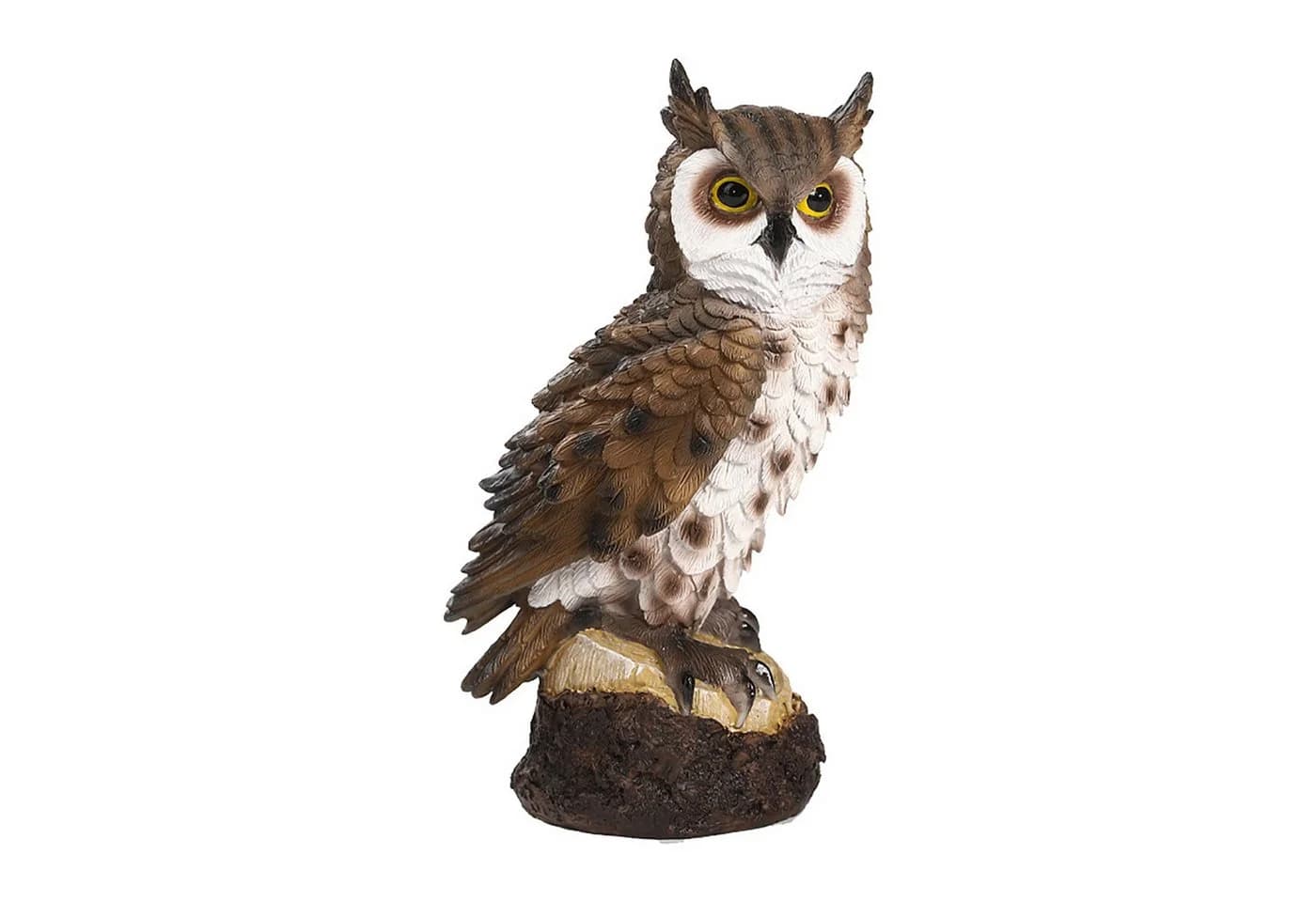 GarveeMore Gartenstatue Eule 7 Zoll Harz Braun Realistisch - Bild 2