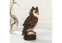 GarveeMore Gartenstatue Eule 7 Zoll Harz Braun Realistisch Bild 4