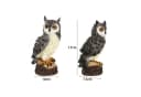 GarveeMore Gartenstatue Eule 7 Zoll Harz Braun Realistisch Bild 5
