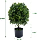 GarveeMore Künstliche Topiary Boxwood Kugelbäume Grün 20 Zoll Bild 5