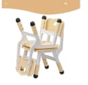 GarveeMore Kindersitzgruppe Kinderstuhl Set 3-stufig Höhenverstellbar Gelb Bild 1