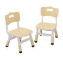 GarveeMore Kindersitzgruppe Kinderstuhl Set 3-stufig Höhenverstellbar Gelb Bild 2