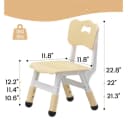 GarveeMore Kindersitzgruppe Kinderstuhl Set 3-stufig Höhenverstellbar Gelb Bild 4