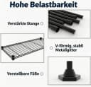 GarveeMore Schwerlastregal 4-stufig Metall Grau Bild 3