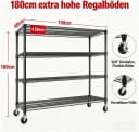 GarveeMore Schwerlastregal 1500 kg Metallrollregal grau Bild 1