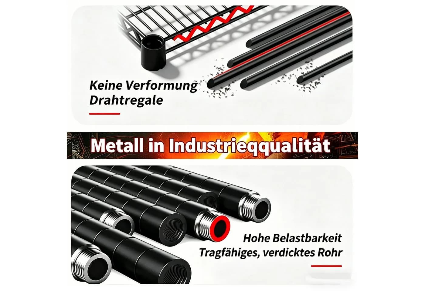 GarveeMore Schwerlastregal 1500 kg Metallrollregal grau - Bild 3