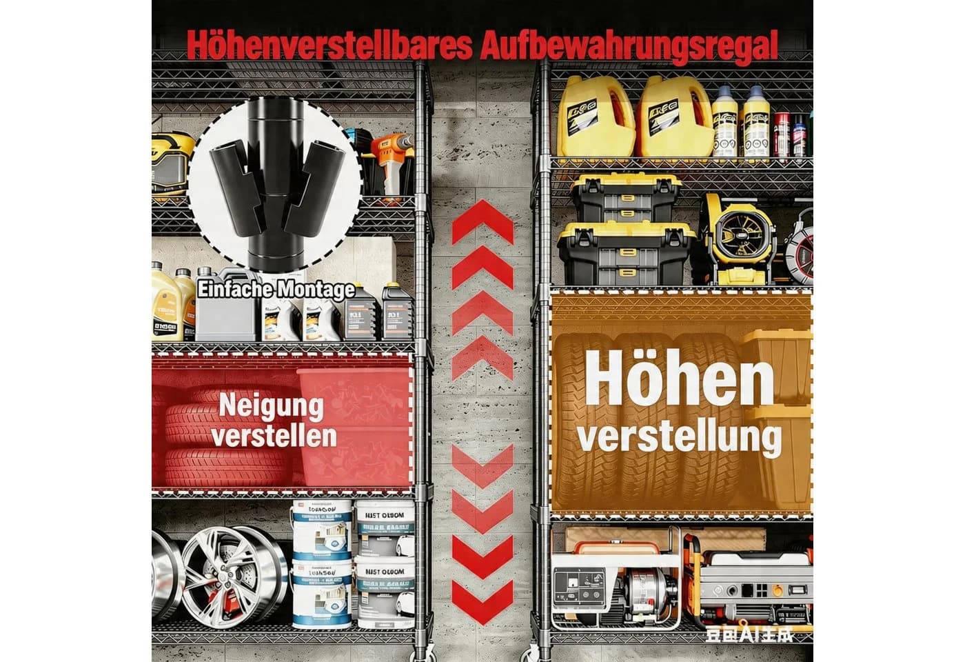 GarveeMore Schwerlastregal 1500 kg Metallrollregal grau - Bild 5