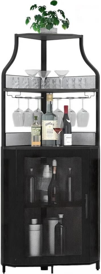 GarveeMore Weinschrank 5-stöckig mit Glasständer und verstellbaren Regalen - Bild 2