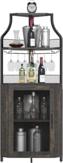 GarveeMore Weinschrank 5-stöckig mit Glasständer und verstellbaren Regalen Bild 2