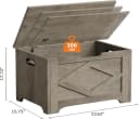 GarveeMore Spielzeugtruhe Aufbewahrungsbank aus Holz 60x40x45cm Bild 1