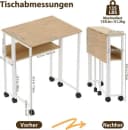 GarveeMore Klappbarer Schreibtisch mit Spanplattenplatte und Metallgestell Bild 1