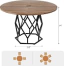 GarveeMore Esstisch Runder 120cm Landhaus-Esstisch für 4-6 Personen Bild 1