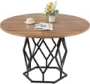 GarveeMore Esstisch Runder 120cm Landhaus-Esstisch für 4-6 Personen Bild 2