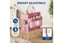 GarveeMore Wickeltisch Rosa Höhenverstellbar Klappbar mit Rollen & Schubladen Bild 1
