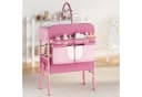 GarveeMore Wickeltisch Rosa Höhenverstellbar Klappbar mit Rollen & Schubladen Bild 2