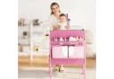 GarveeMore Wickeltisch Rosa Höhenverstellbar Klappbar mit Rollen & Schubladen Bild 4