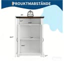 GarveeMore Badkommode Badezimmer Ecke Aufbewahrungsschrank Retro Bild 1