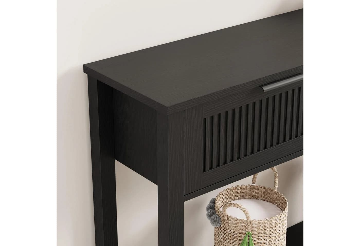 GarveeMore Konsolentisch 43 Zoll Holz 2 Schubladen 2 Ebenen - Bild 3