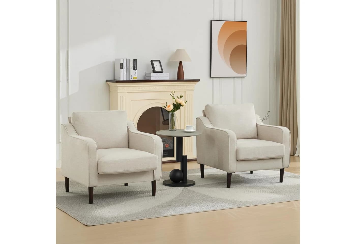 GarveeMore Schlafsofa Akzentstuhl Bequem Wohnzimmer Lese Sessel - Bild 4