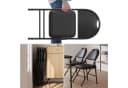 GarveeMore Klappstuhl Set 2 Stühle Schwarz Kunstleder Gepolstert Bild 4