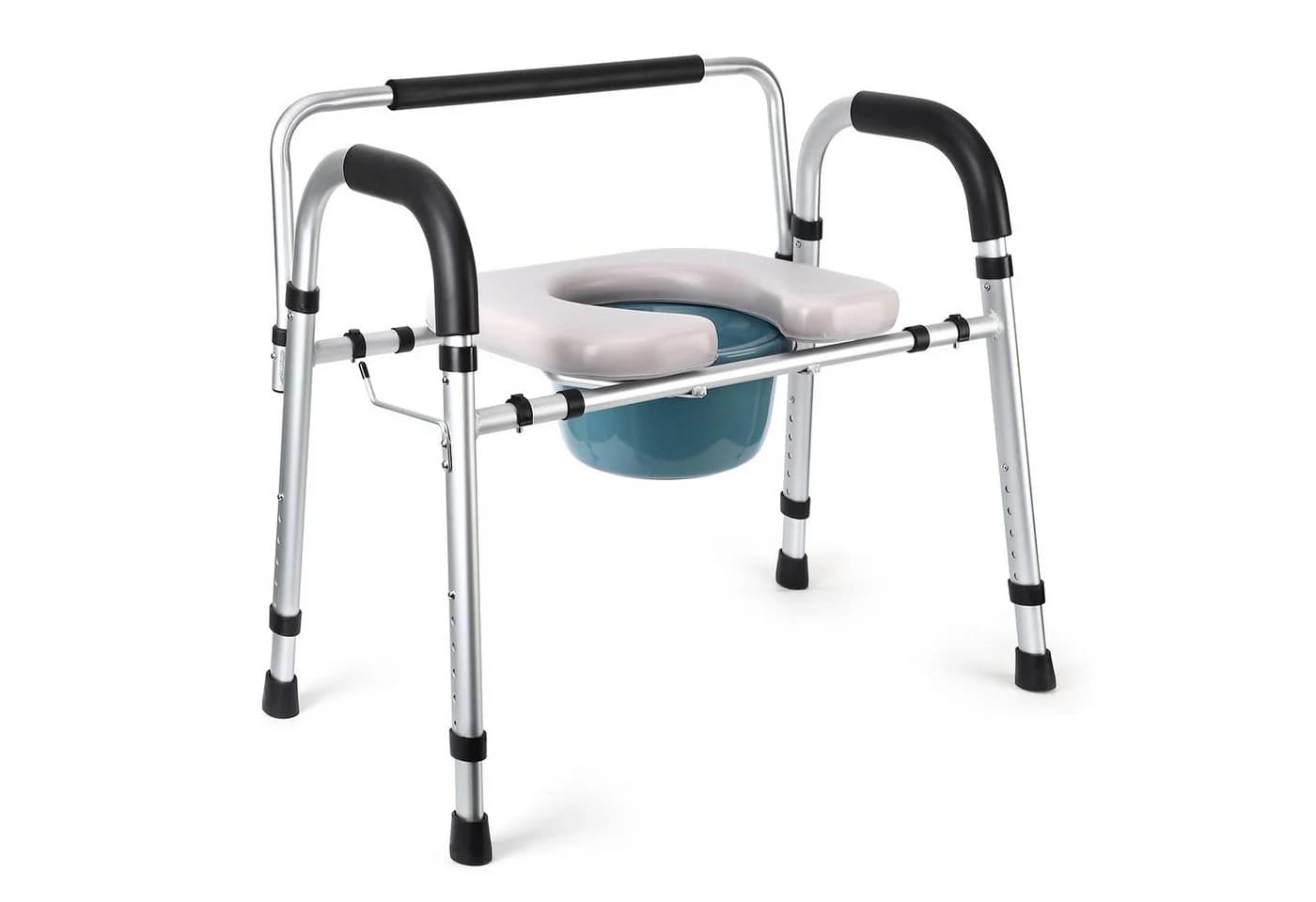 GarveeMore WC-Aufstehhilfe Weiß Verstellbar Aluminium - Bild 2