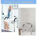 GarveeMore WC-Aufstehhilfe Weiß Verstellbar Aluminium Bild 5