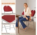 GarveeMore Klappstuhl Gästestuhl 6er Set Weiß Bild 5