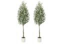 GarveeMore Künstlicher Olivenbaum 210 cm Grün Weiss Bild 2