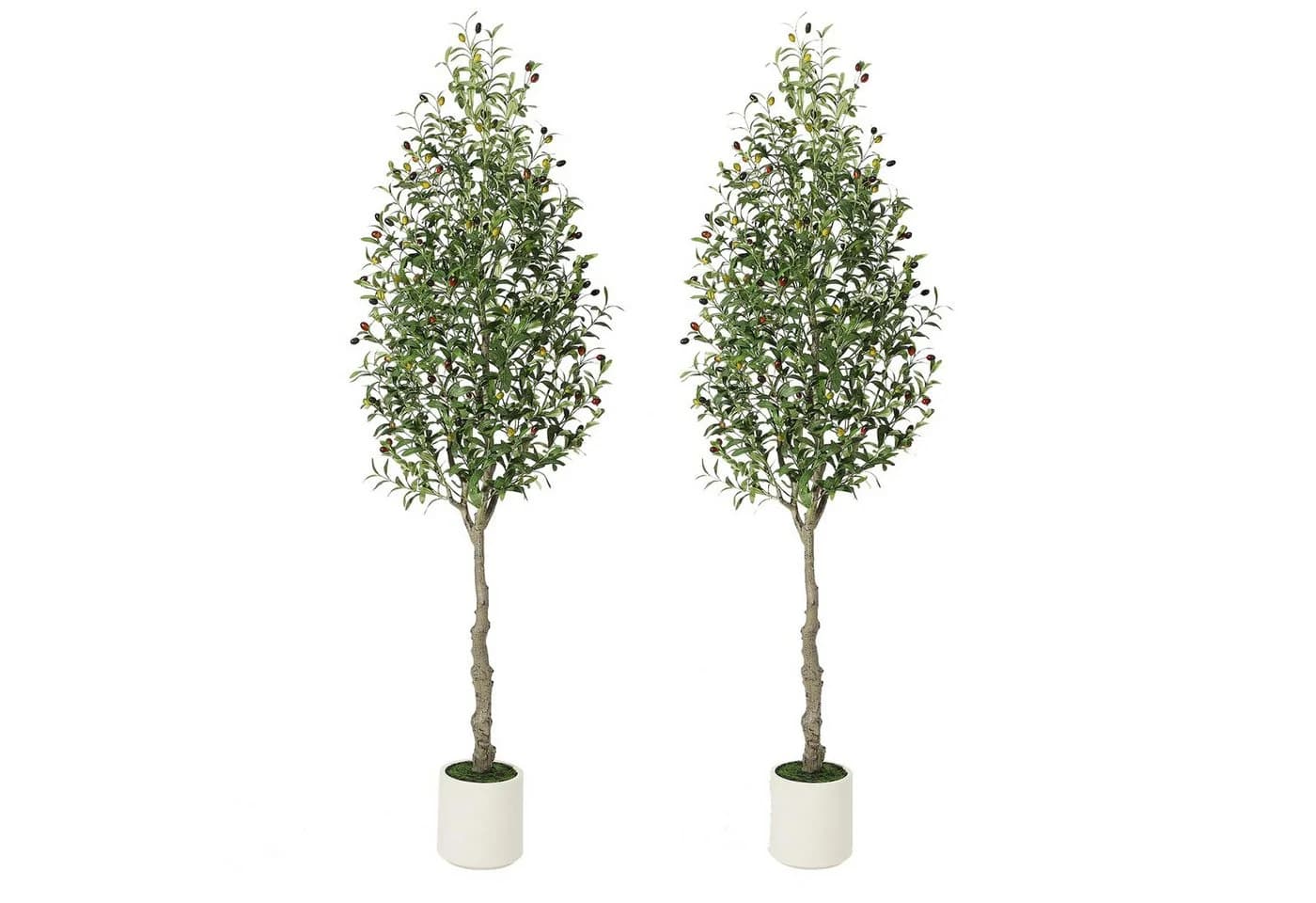 GarveeMore Künstlicher Olivenbaum 210 cm Grün Weiss - Bild 2