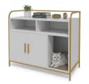 GarveeMore Katzentoilette mit Metallrahmen und Stauraum Bild 2