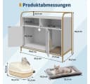 GarveeMore Katzentoilette mit Metallrahmen und Stauraum Bild 3