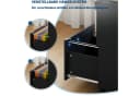 GarveeMore Aktenschrank Rollcontainer 3 Schubladen Schwarz Bild 5