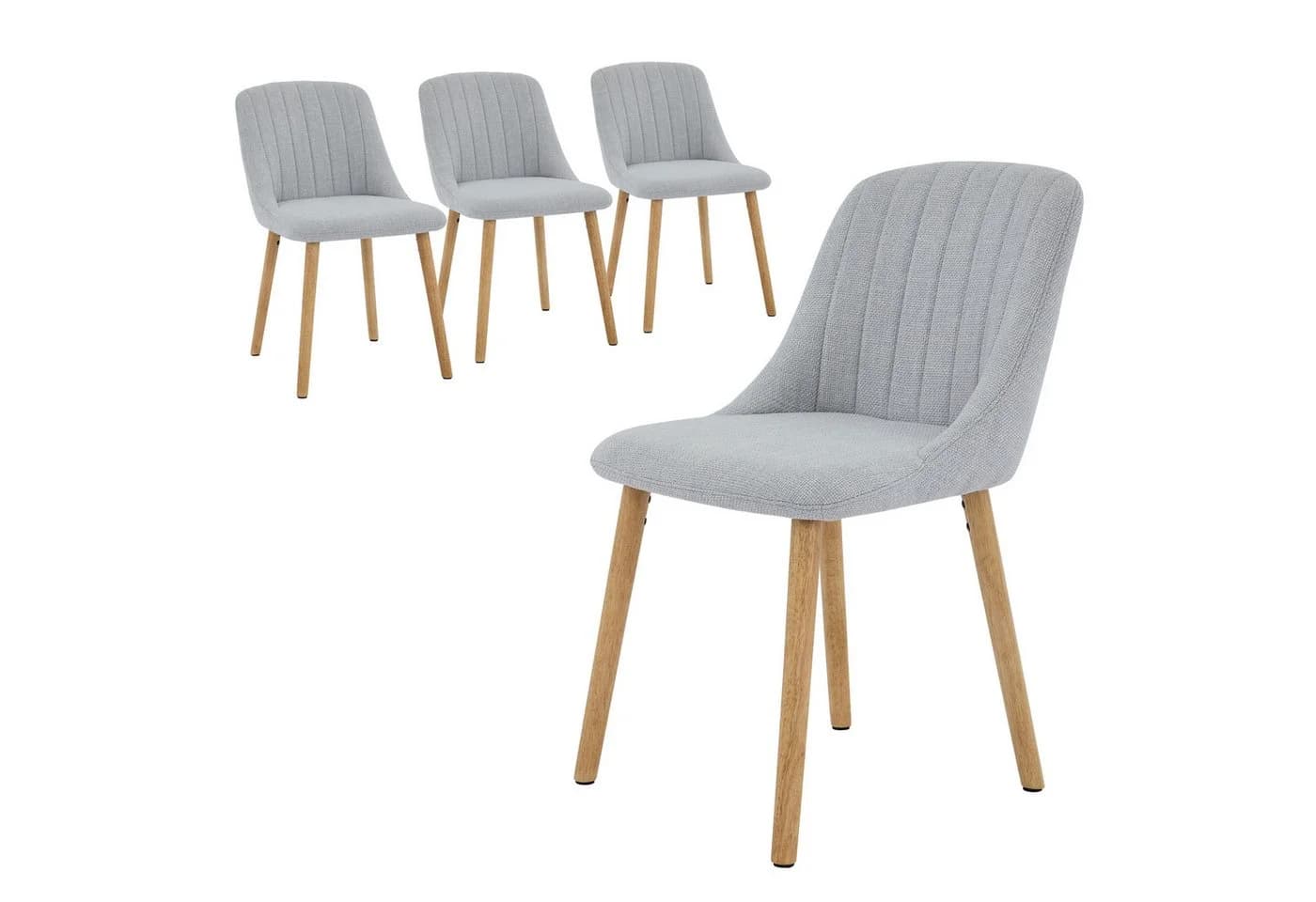 GarveeMore Esszimmerstuhl Set 4er Grau Moderner Küchenstuhl - Bild 2