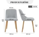 GarveeMore Esszimmerstuhl Set 4er Grau Moderner Küchenstuhl Bild 3