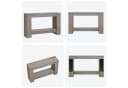 GarveeMore Konsolentisch 2-stufig Grau Holz Bild 5