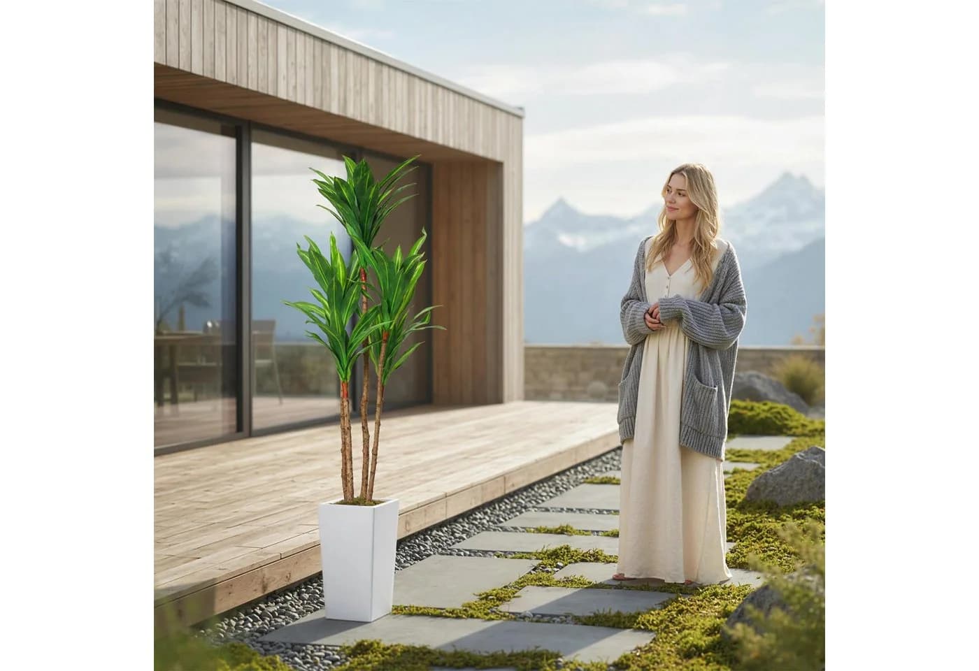 Kunstbaum GarveeMore 147cm - Tropische Eleganz - Bild 4