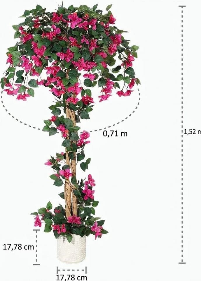 Kunstbaum Künstliche Bougainvillea, Kunstpflanzen, GarveeMore, Höhe 152 cm - Bild 3